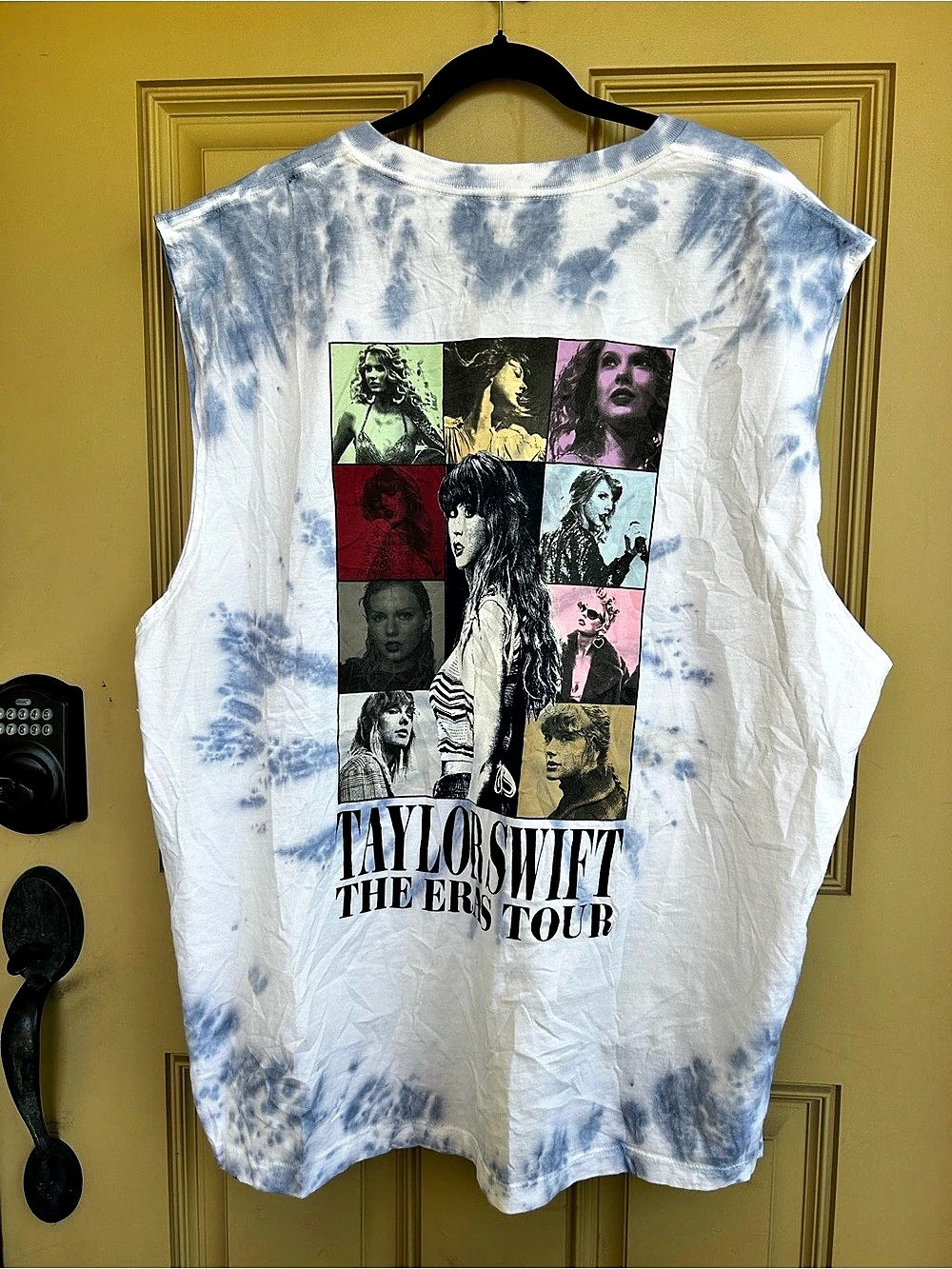 Taylor Swift The Eras Tour Tie Dye Tank Top Tie-Dye Muscle Tee White & Blue 2XL